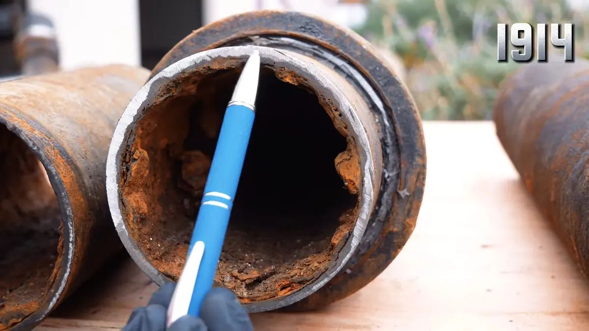 Corroded cast iron drain pipe section for Cast Iron Drain Replacement Cost in Montgomery County, PA in Pottstown, PA