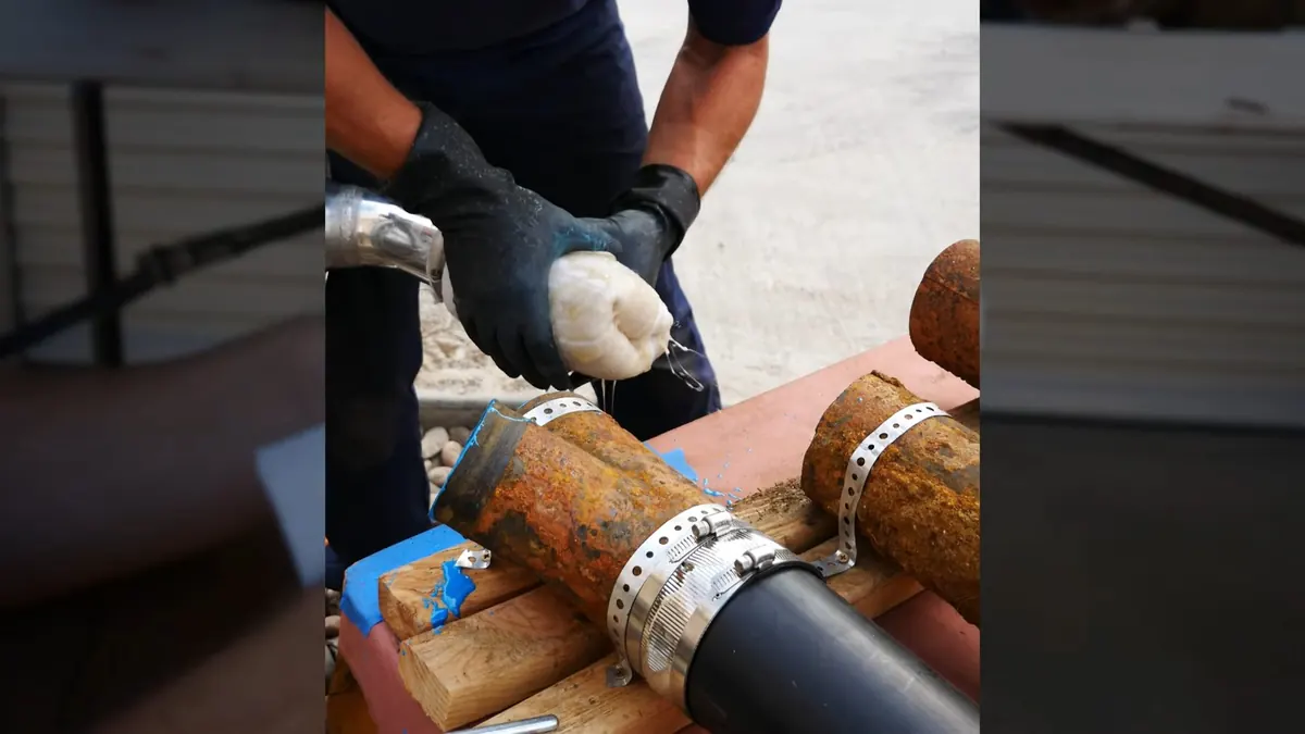Excavated sewer line with pipe repair access for Plumber in Downtown Pottstown, PA | Pottstown Plumbing Pros in Downtown Pottstown, PA