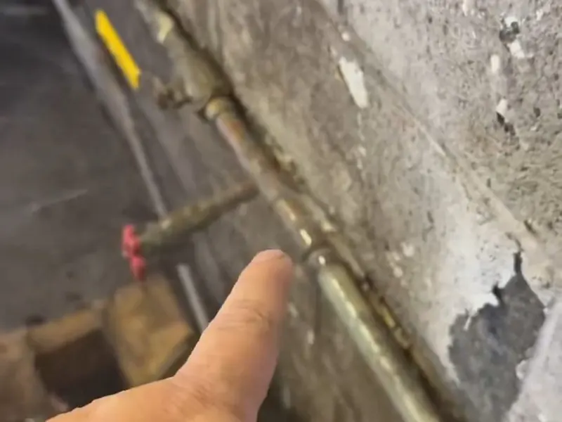 Opened concrete slab with exposed water line for Burst Pipe Repair in Pottstown, PA in Pottstown, PA on this page