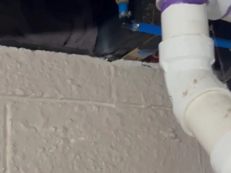 Opened concrete slab with exposed water line for Frozen Pipe Repair in Pottstown, PA in Pottstown, PA on this page